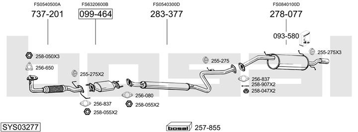 Bosal SYS03277 Exhaust system SYS03277