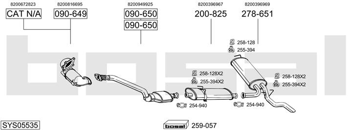 Bosal SYS05535 Exhaust system SYS05535