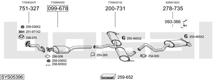 Bosal SYS05396 Exhaust system SYS05396