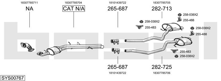 Bosal SYS00767 Exhaust system SYS00767