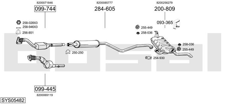 Bosal SYS05482 Exhaust system SYS05482