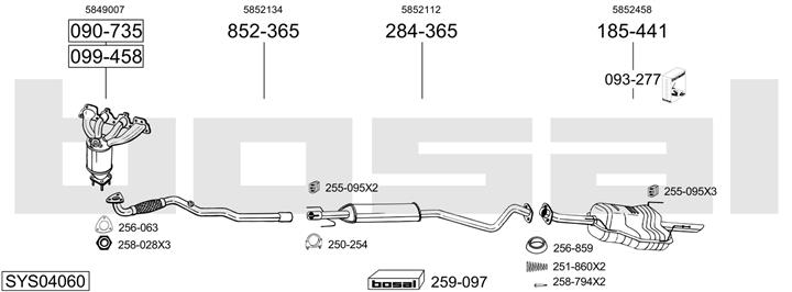 Bosal SYS04060 Exhaust system SYS04060