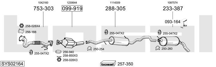 Bosal SYS02164 Exhaust system SYS02164