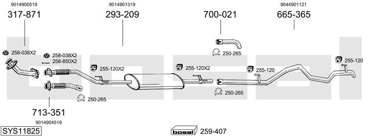 Bosal SYS11825 Exhaust system SYS11825