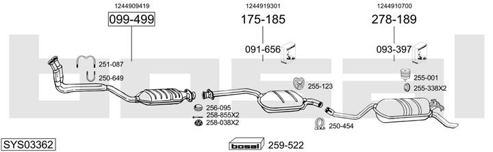 Bosal SYS03362 Exhaust system SYS03362