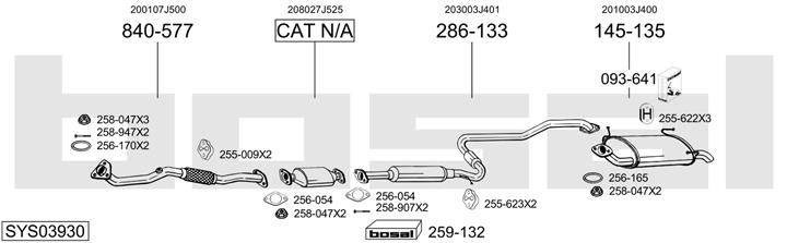 Bosal SYS03930 Exhaust system SYS03930