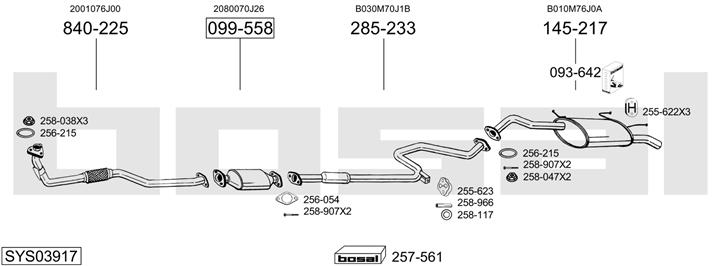 Bosal SYS03917 Exhaust system SYS03917