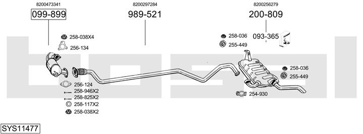 Bosal SYS11477 Exhaust system SYS11477