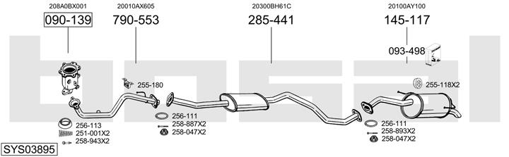 Bosal SYS03895 Exhaust system SYS03895