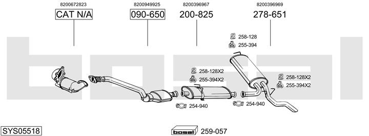 Bosal SYS05518 Exhaust system SYS05518