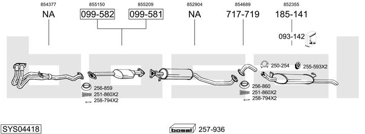 Bosal SYS04418 Exhaust system SYS04418