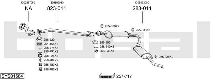 Bosal SYS01584 Exhaust system SYS01584