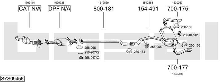 Bosal SYS09456 Exhaust system SYS09456