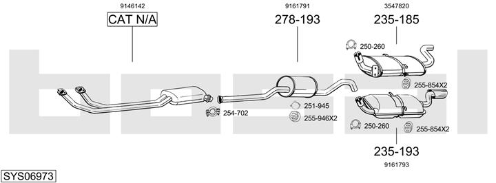 Bosal SYS06973 Exhaust system SYS06973