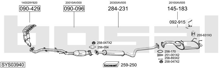 Bosal SYS03940 Exhaust system SYS03940