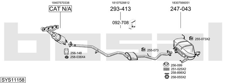 Bosal SYS11158 Exhaust system SYS11158