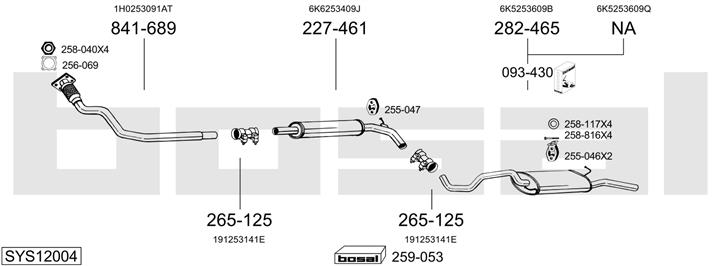 Bosal SYS12004 Exhaust system SYS12004