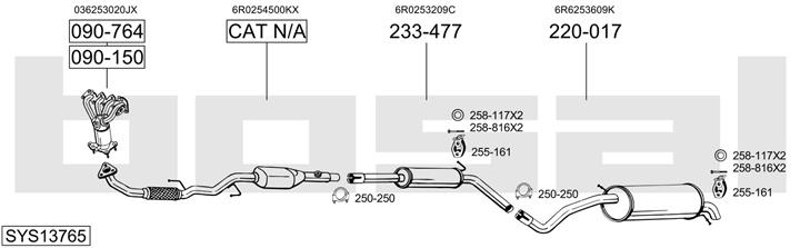 Bosal SYS13765 Exhaust system SYS13765