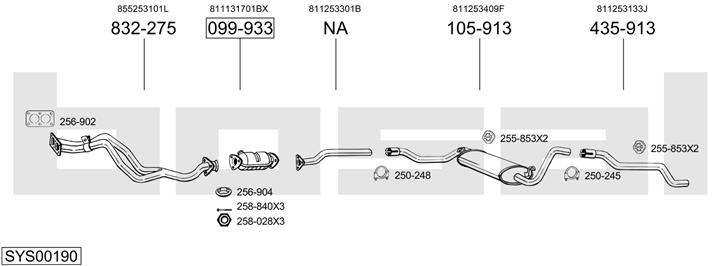 Bosal SYS00190 Exhaust system SYS00190