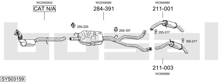 Bosal SYS03159 Exhaust system SYS03159