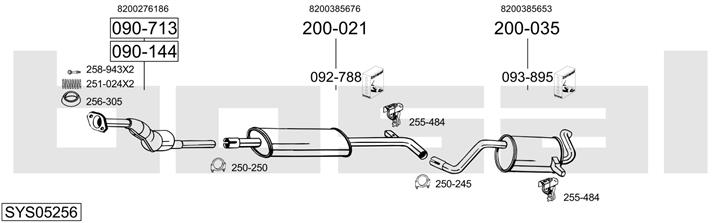 Bosal SYS05256 Exhaust system SYS05256