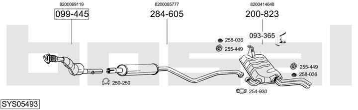 Bosal SYS05493 Exhaust system SYS05493