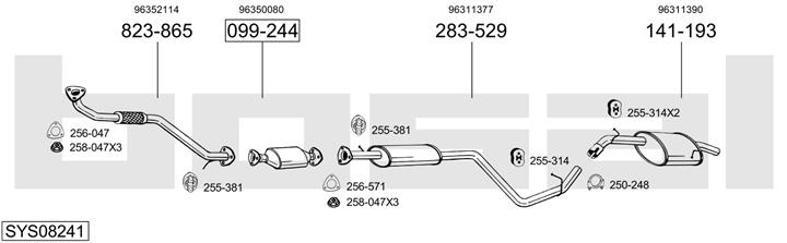 Bosal SYS08241 Exhaust system SYS08241