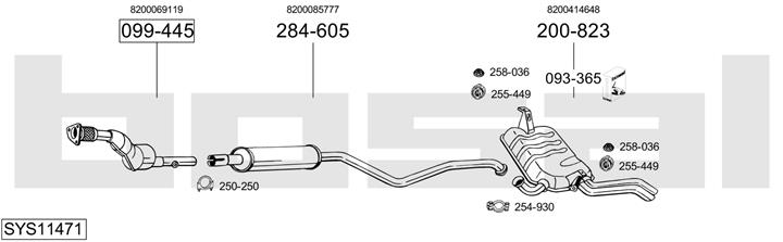 Bosal SYS11471 Exhaust system SYS11471