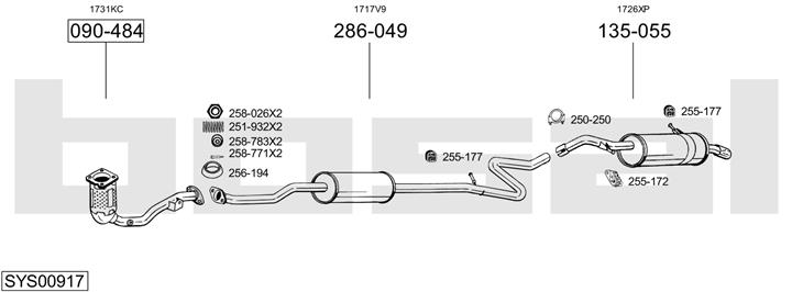 Bosal SYS00917 Exhaust system SYS00917