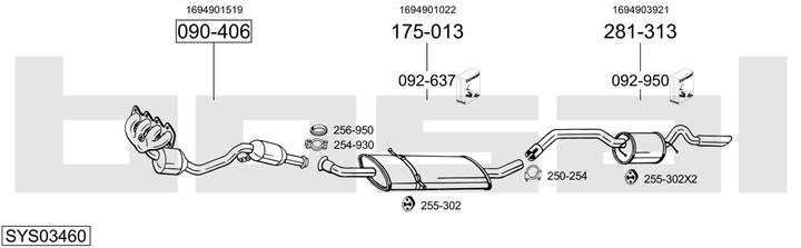 Bosal SYS03460 Exhaust system SYS03460
