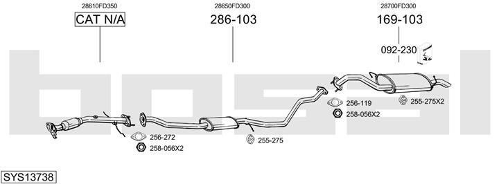 Bosal SYS13738 Exhaust system SYS13738