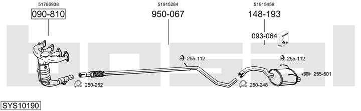 Bosal SYS10190 Exhaust system SYS10190