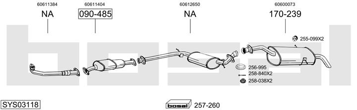 Bosal SYS03118 Exhaust system SYS03118
