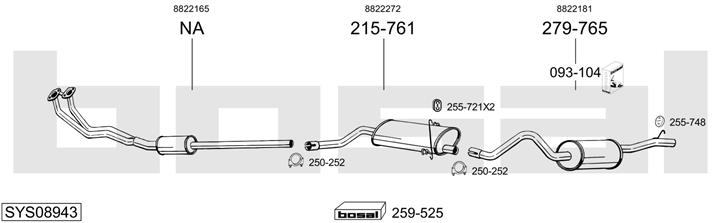 Bosal SYS08943 Exhaust system SYS08943