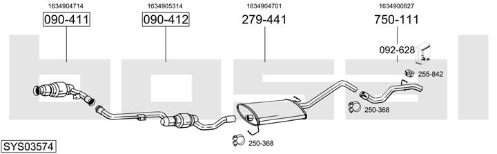 Bosal SYS03574 Exhaust system SYS03574