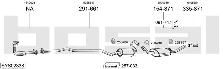 Bosal SYS02338 Exhaust system SYS02338