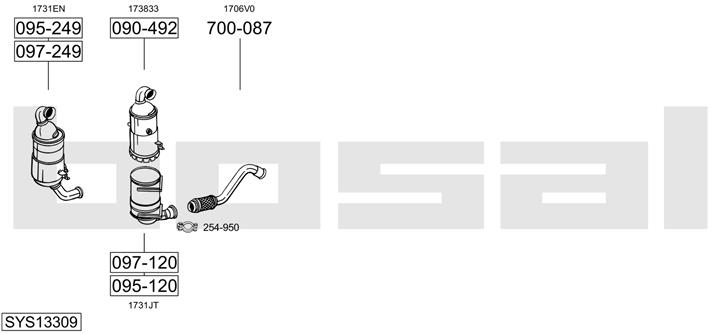 Bosal SYS13309 Exhaust system SYS13309