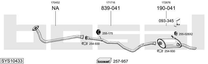 Bosal SYS10433 Exhaust system SYS10433