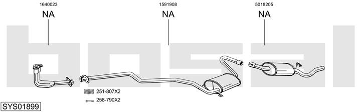 Bosal SYS01899 Exhaust system SYS01899