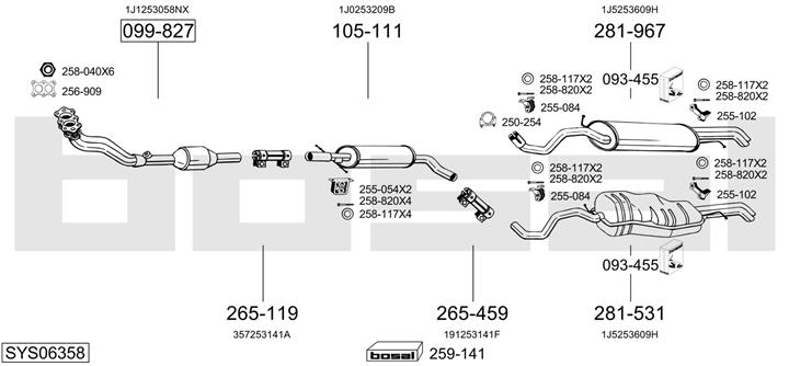 Bosal SYS06358 Exhaust system SYS06358