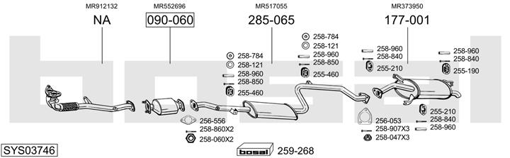 Bosal SYS03746 Exhaust system SYS03746