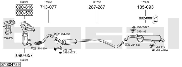 Bosal SYS04789 Exhaust system SYS04789