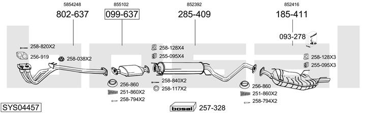 Bosal SYS04457 Exhaust system SYS04457
