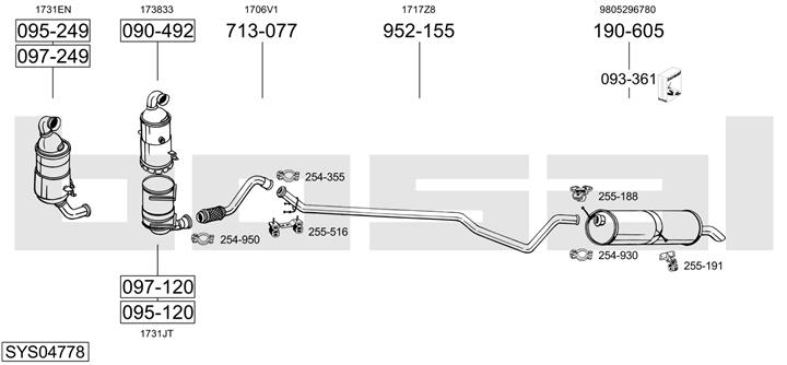 Bosal SYS04778 Exhaust system SYS04778