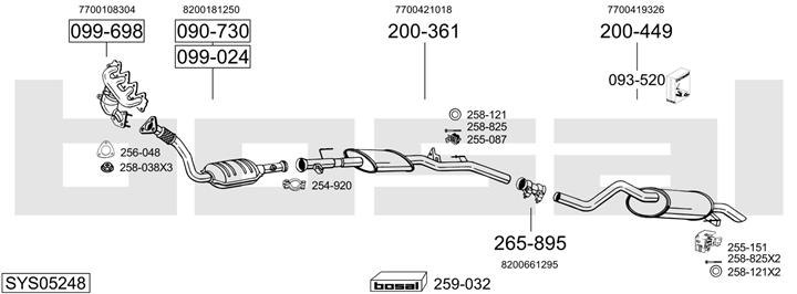 Bosal SYS05248 Exhaust system SYS05248