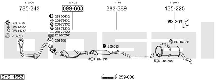 Bosal SYS11652 Exhaust system SYS11652