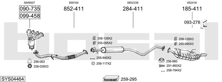 Bosal SYS04464 Exhaust system SYS04464