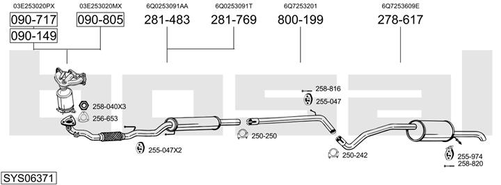 Bosal SYS06371 Exhaust system SYS06371