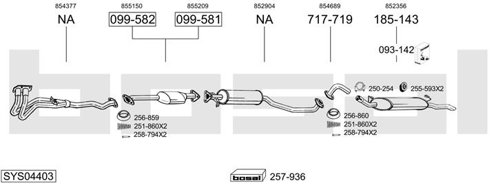Bosal SYS04403 Exhaust system SYS04403