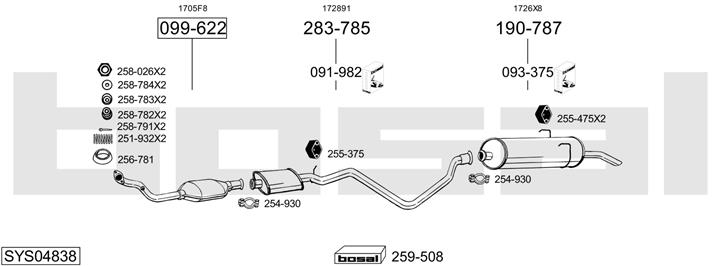 Bosal SYS04838 Exhaust system SYS04838